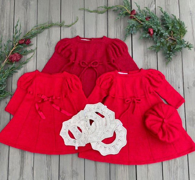 Langermet becharmedkjole, norsk strikkeoppskrift