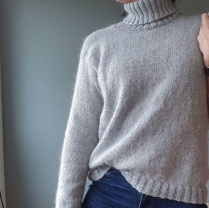 Min turtelneck genser, norsk strikkeoppskrift, ungdom og dame
