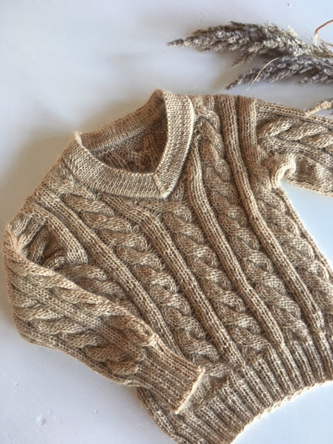 Old fashion sweater, norsk strikkeoppskrift